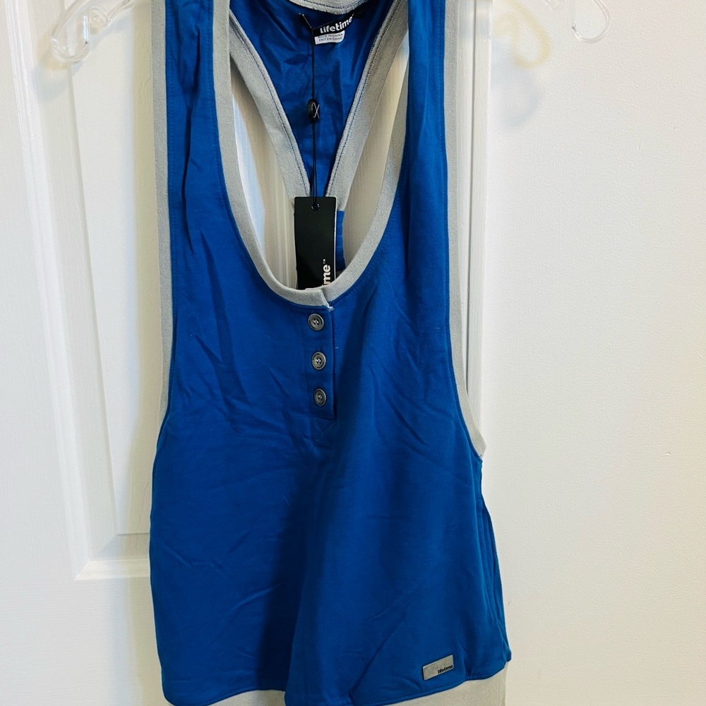 Aeropostale Blue and Gray Tank Top